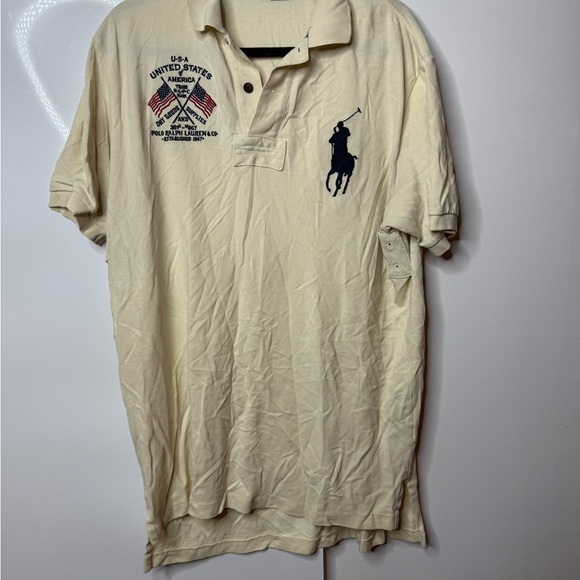 Polo by Ralph Lauren Men's Beige Polo Shirt - Picture 1 of 12